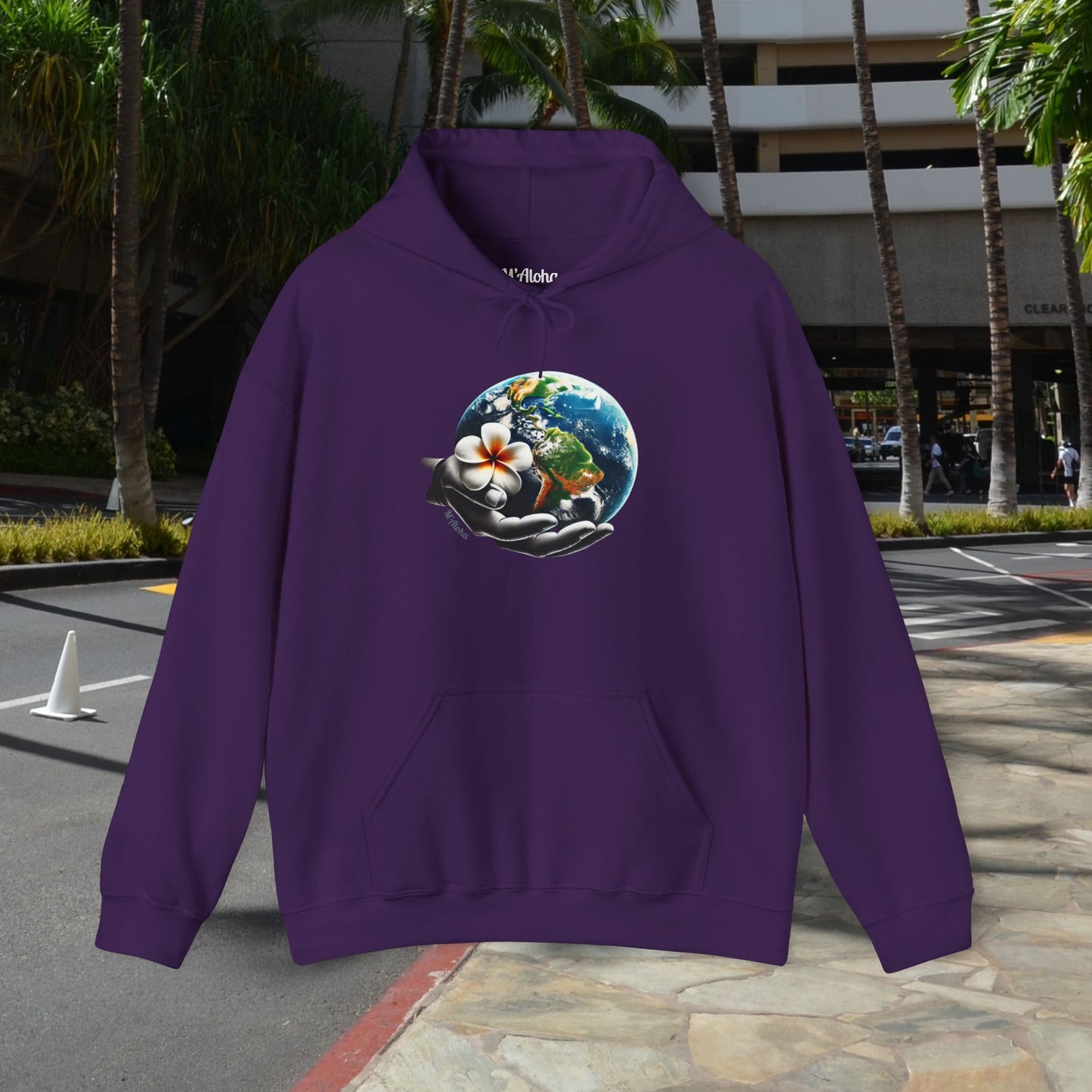M'Aloha Earth - The World in your Hand Hoodie