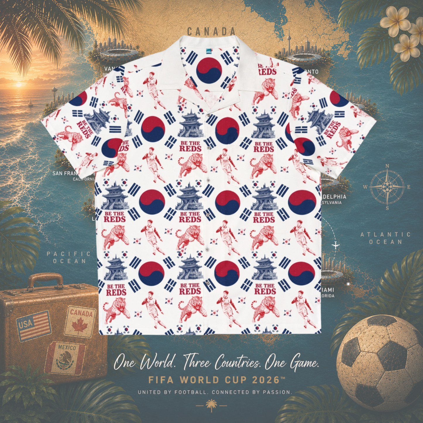 Hawaiian Worldcup Shirt South Korea