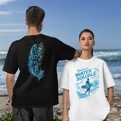 Stress is water soluble -  Unisex Oversize Tee
