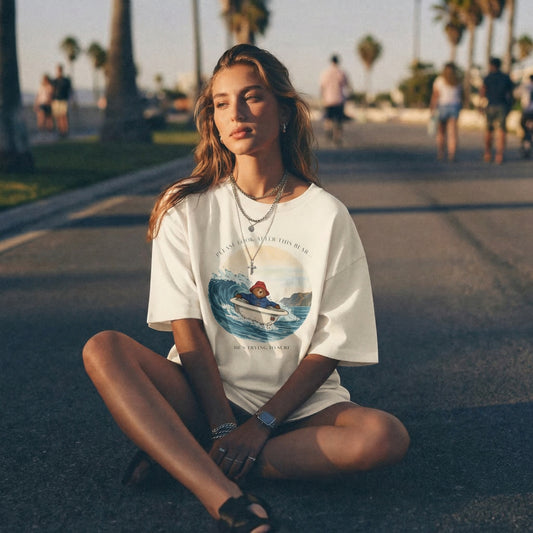Trying to surf -  Unisex Oversize Tee