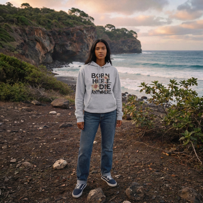 Born here  - Organic Side Pocket Hoodie