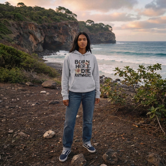 Born here  - Organic Side Pocket Hoodie